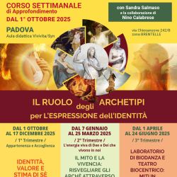 Corso Settimanale di Approfondimento a Padova con Sandra Salmaso e Nino Calabrese