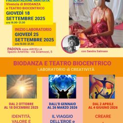 Corso settimanale di Biodanza e Teatro Biocentrico a Padova con Sandra Salmaso